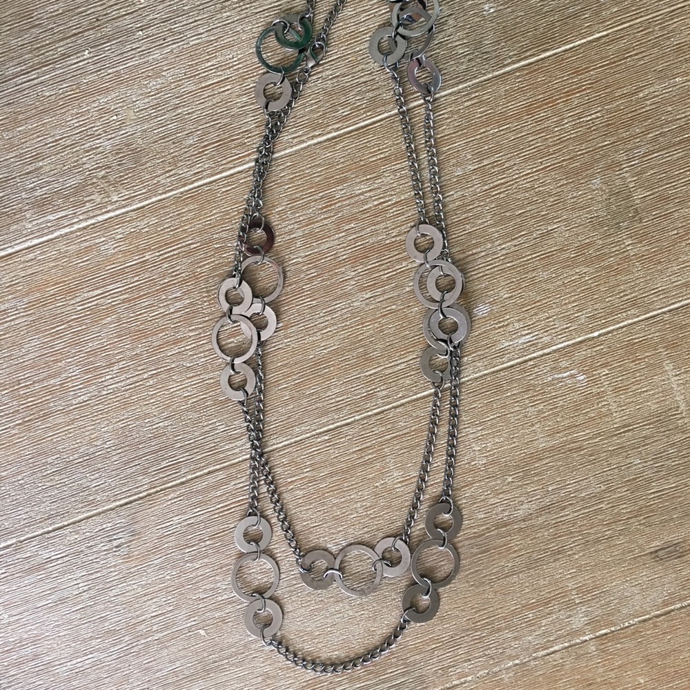 Long black necklace